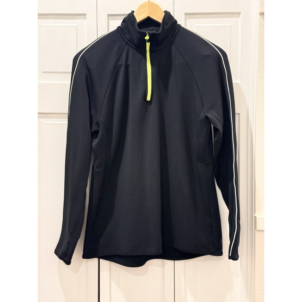 Puma 1/4 Zip Dry Cell Black/Neon Athletic Jacket Pullover Mens L Unisex Sporty